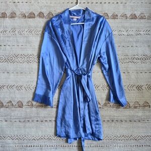 Victoria's Secret Vintage Blue Satin Robe